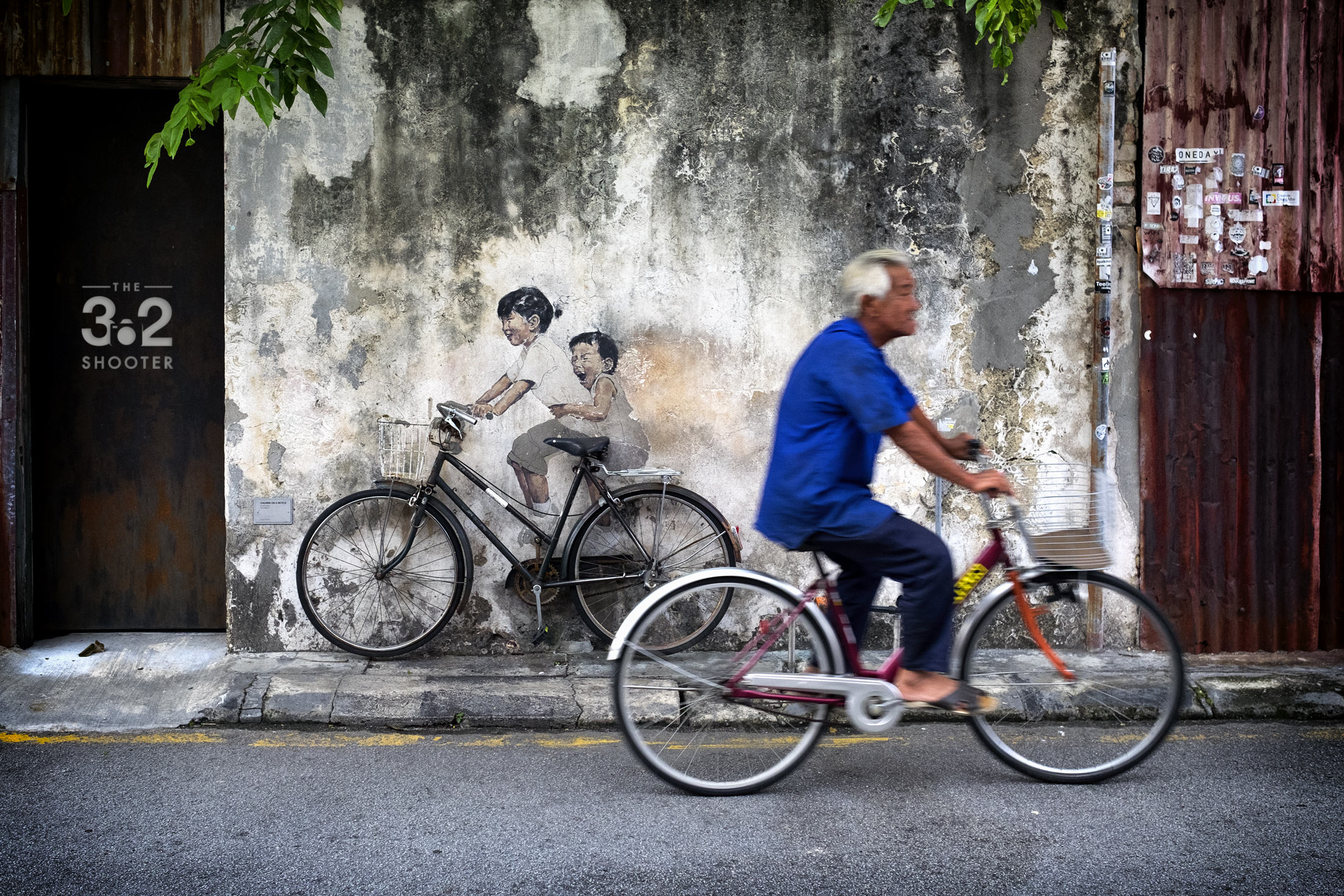 old man on a bike